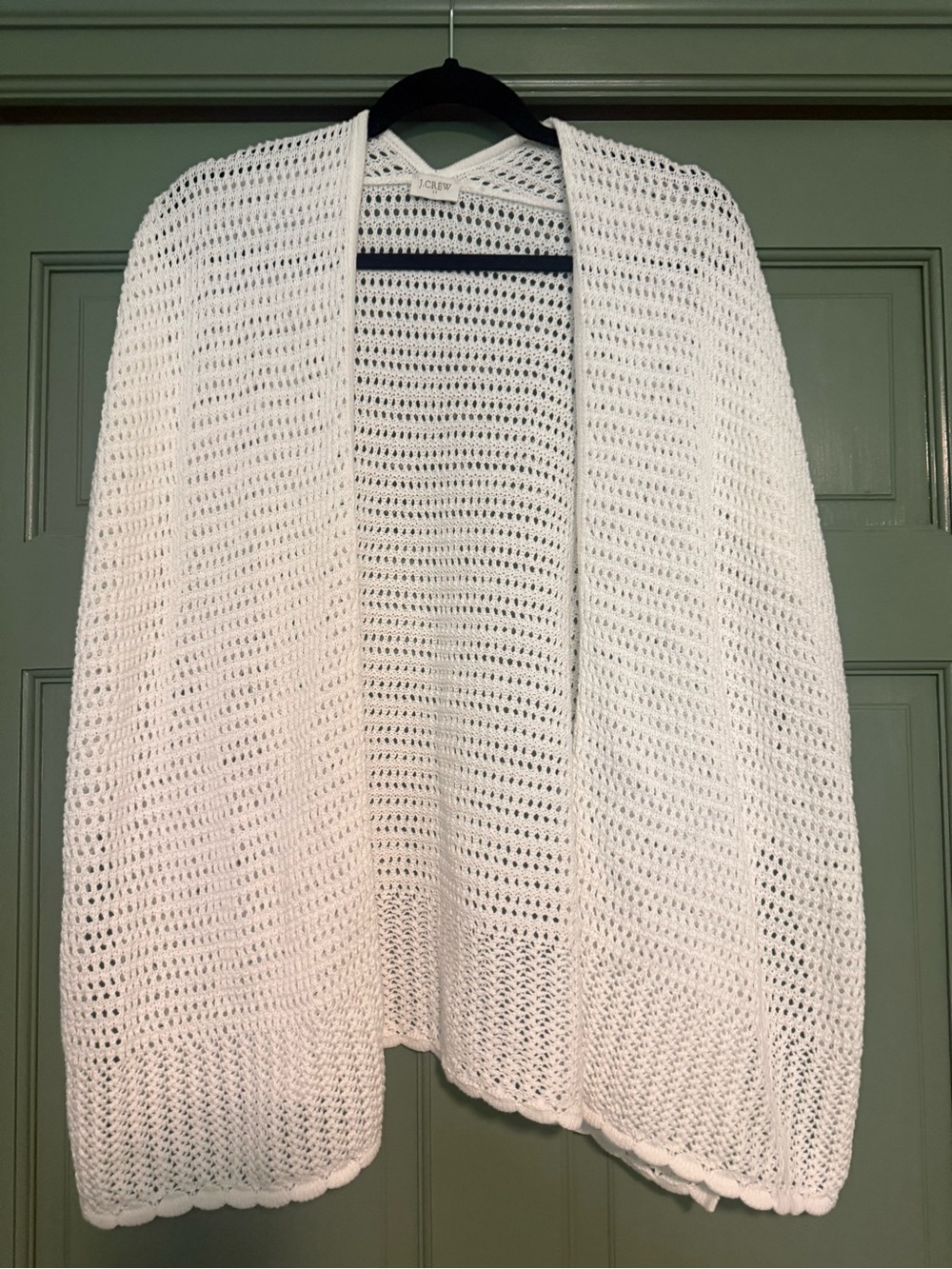 J. Crew Open Knit Cream Shrug